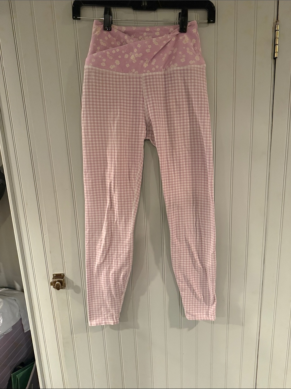 Sincerely Jules Pink Gingham & Floral High-Waist Leggings
